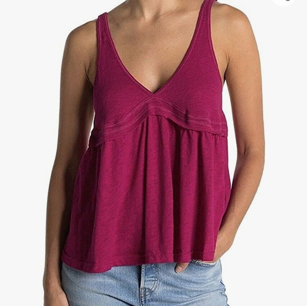 Free People Magenta Tank Top